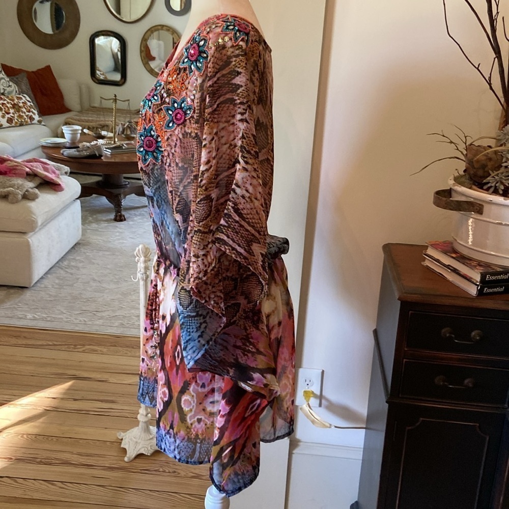 Lucky & Coco embellished swimsuit coverup. Size large!! - Picture 6 of 8